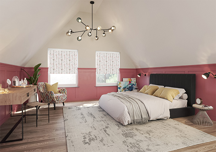 Watercolour Woods, Pink - Twist&Fit Roller Blind - Image 7